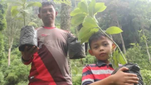 Ecovillage JAGAL Suntenjaya yang menggambarkan perjalanan warga menjaga lingkungan dengan circular farming, panen air hujan, dan kompos organik.