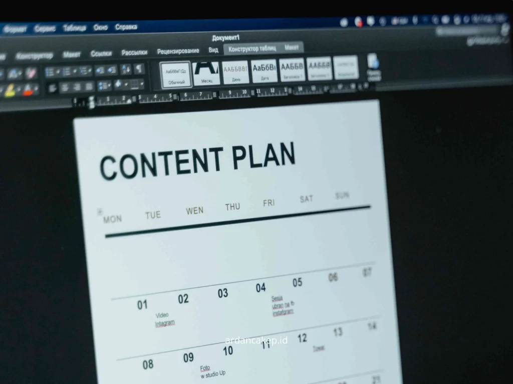 cara membuat content plan