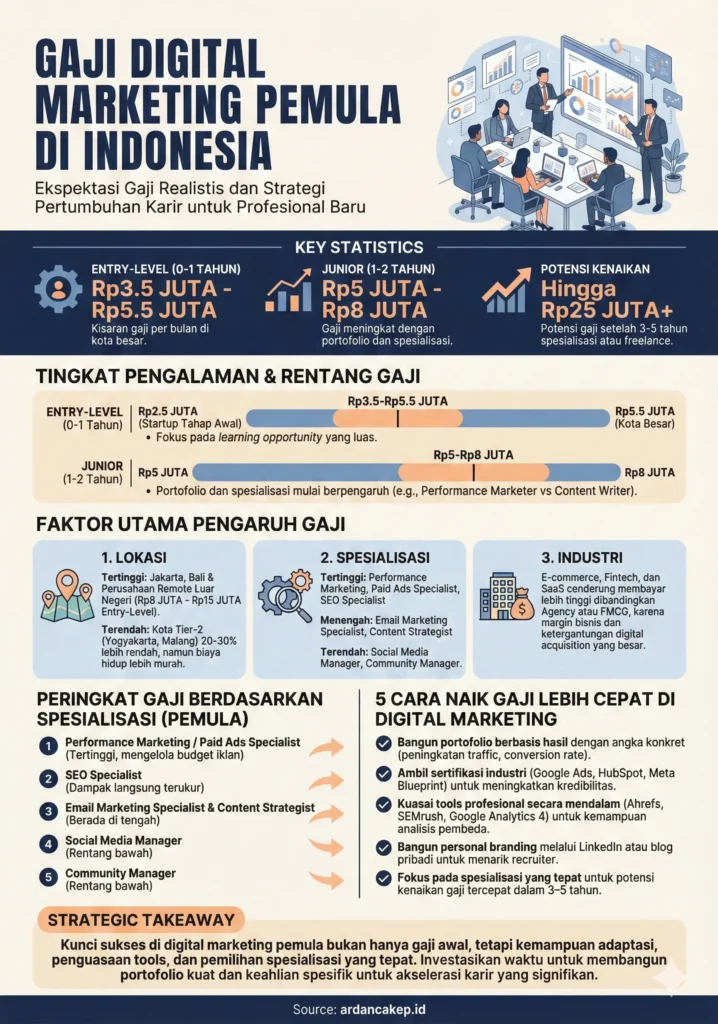 Gaji Digital Marketing Pemula di Indonesia