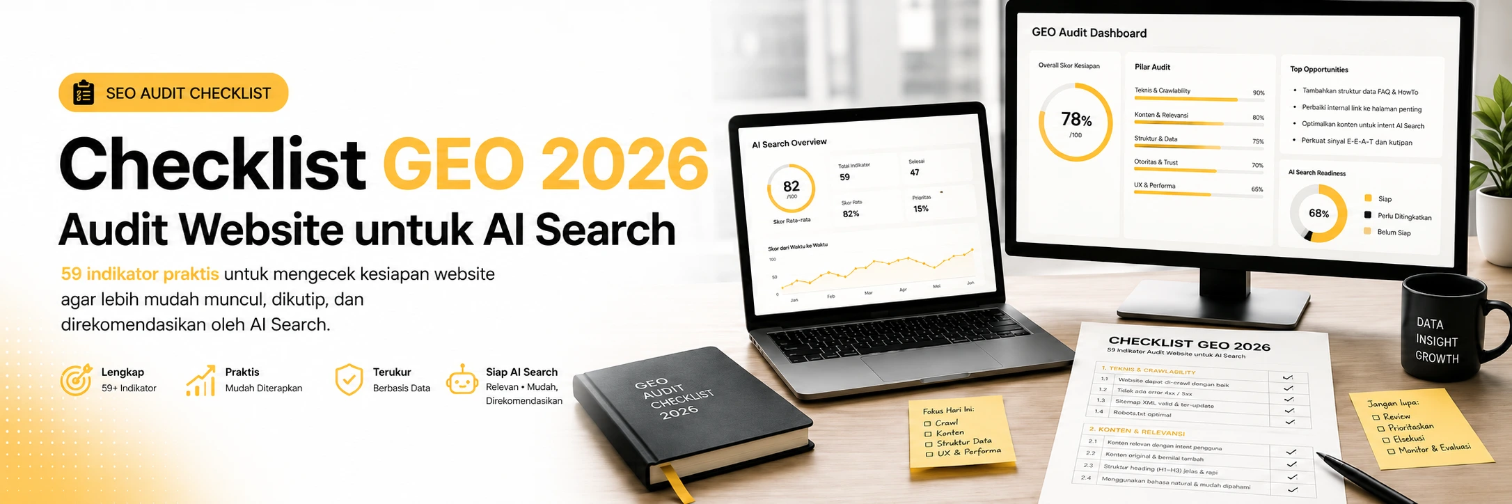 Download Checklist GEO 2026 untuk Audit Website AI Search