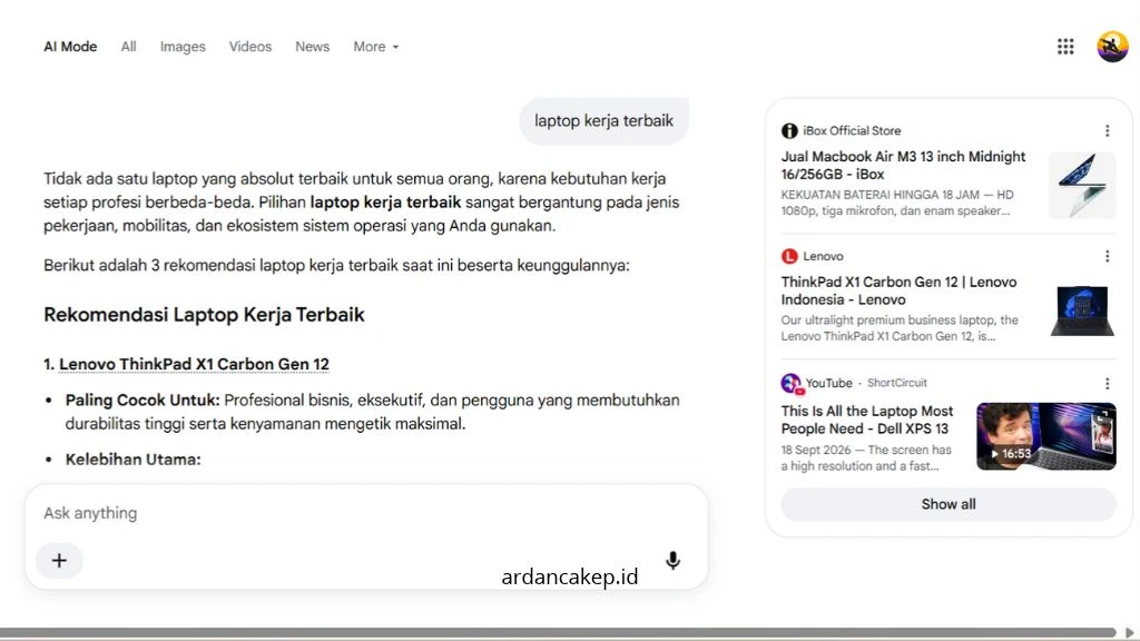 Google AI Mode mengubah cara orang mencari informasi. Pelajari cara kerjanya dan apa dampaknya bagi SEO, traffic, dan visibility brand di AI Search.